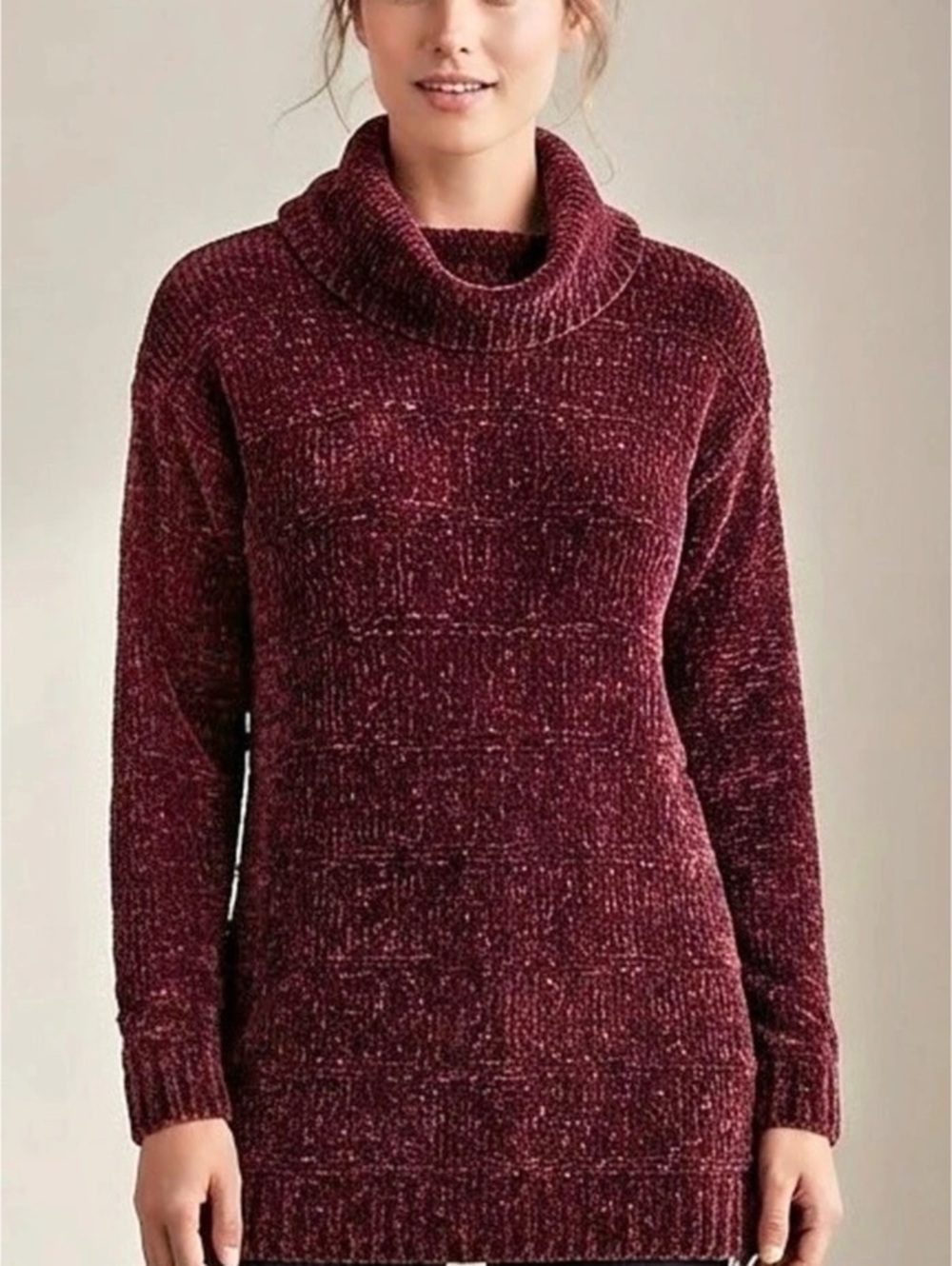 Burgundy Cowl Neck Sweater size M